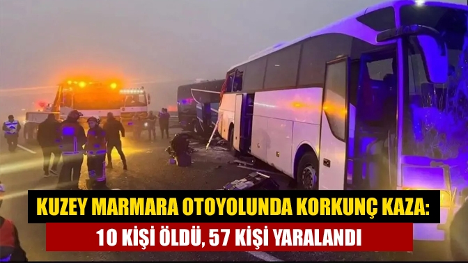 Kuzey Marmara Otoyolu'nun Sakarya kesiminde 7 aracın karıştığı zincirleme trafik