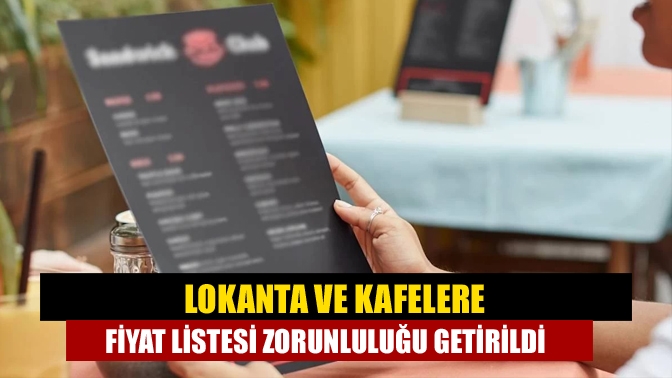 Resmi Gazete’de yayımlanan yönetmeliğe göre; 1 Ocak’tan itibaren lokanta, restoran,