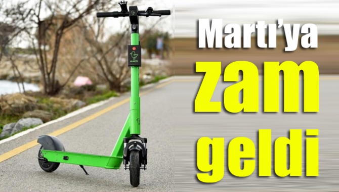 Kocaeli Büyükşehir Belediyesi öncülüğünde Kocaeli’de hizmete başlayan Martı Scooter’a zam