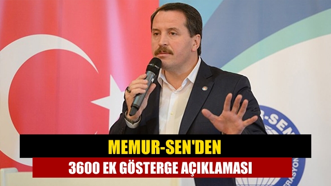 Memur-Sen Genel Başkanı Ali Yalçın, 3600 ek gösterge konusunda yürüttükleri
