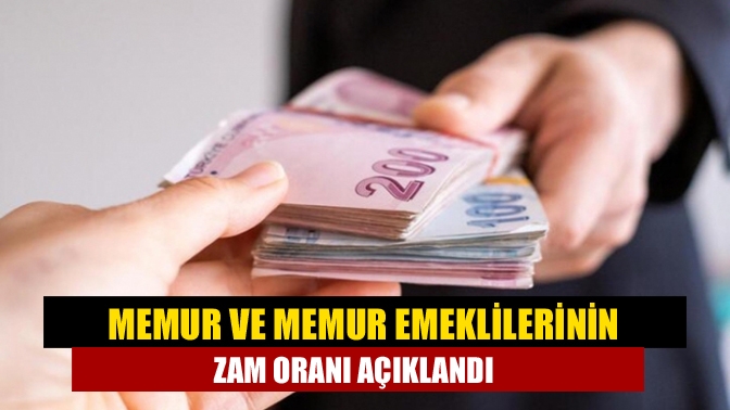 Memur ve memur emeklilerinin 2023-2024 yılları için zam oranı belli