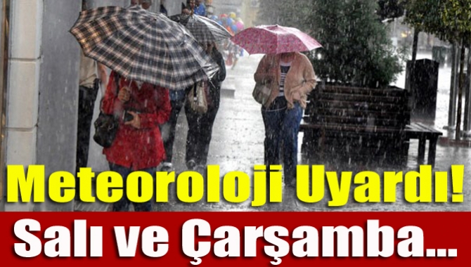 Meteoroloji Müdürlüğü’nün tahminlere göre, sağanak yağış salı ve çarşamba Kocaeli’de
