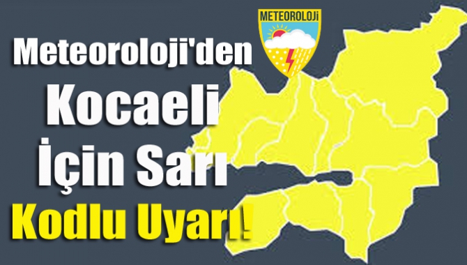 Kocaeli'de şiddetli ve gök gürültülü yağış bekleniyor. Bu gece yarısı
