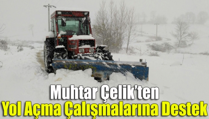 Kandıra Sepetçi köyü Muhtarı Hayri Çelik, Büyükşehir Belediyesi’nin traktörüne taktığı