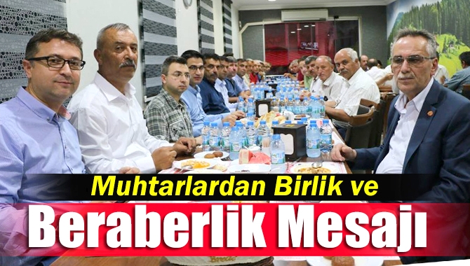 Türkiye Muhtarlar Derneği Kandıra Şubesi tarafından düzenlenen iftar yemeğinde birlik