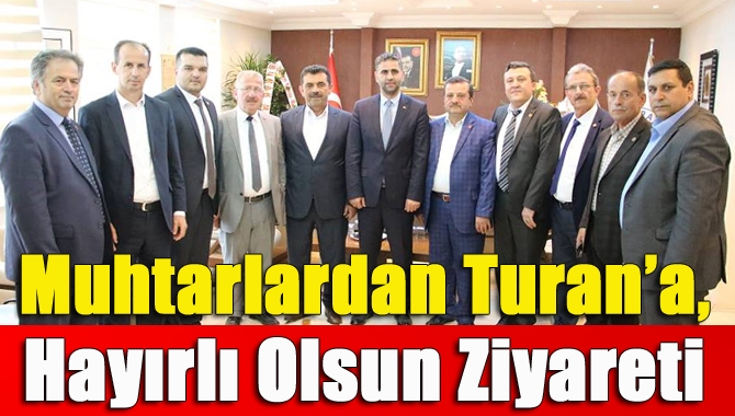 Yeni Kandıra Muhtarlar Derneği Başkanı Musa Yener ve beraberindeki muhtarlardan