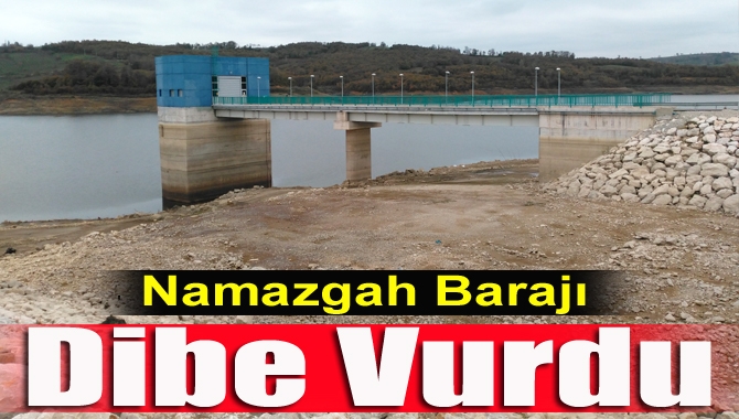 Kandıra Namazgah Barajı’nda HES projesi nedeniyle adeta su kalmadı.