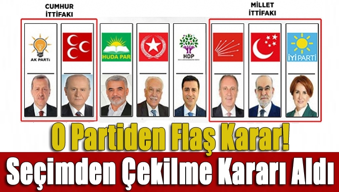24 Haziran'daki seçime katılacak siyasi parti sayısı 8'e indi. 27.