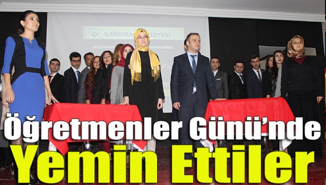 Kandıra’da Öğretmenler Günü nedeniyle düzenlenen törende ilçe genelinde görev yapan