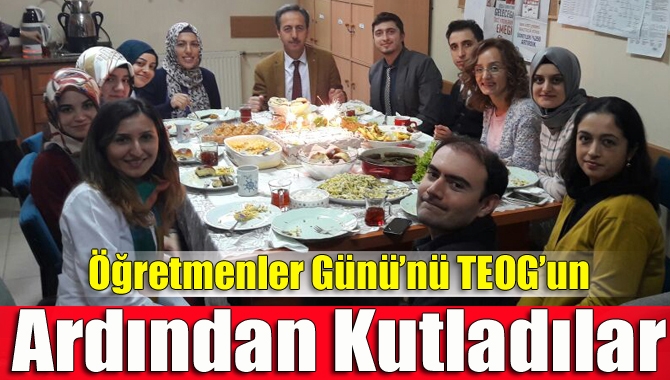 Zafer Ortaokulu Okul Aile Birliği, TEOG sınavı nedeniyle kutlayamadıkları Öğretmenler