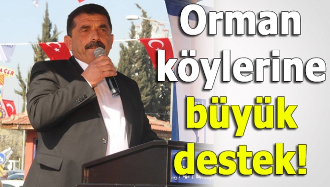Orman-Köy İlişkileri Genel Müdürlüğü tarafından orman köyleri için verilen desteklemeler