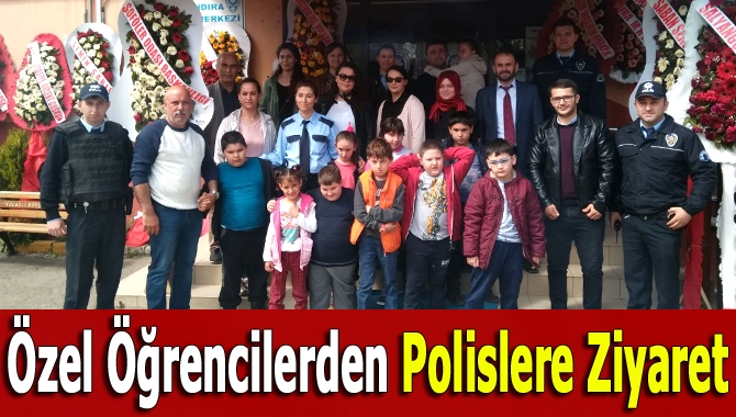 Kandıra Zafer İlkokulu Özel Eğitim Sınıfı öğrencileri, İlçe Emniyet Müdürlüğü’nü