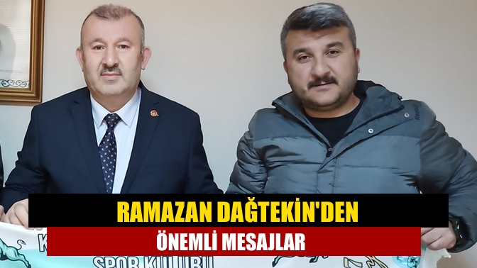 Kandıra Gençlerbirliği Başkan Vekili Ramazan Dağtekin, yeni sezon öncesi önemli