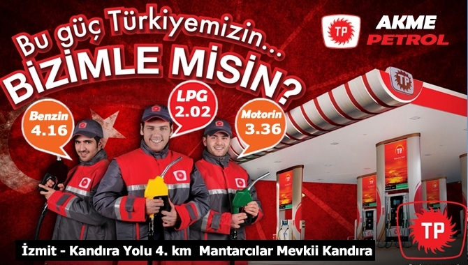 İzmit Kandıra Yolu  Çakırcaali mevkiinde hizmet veren Akme petrol'de