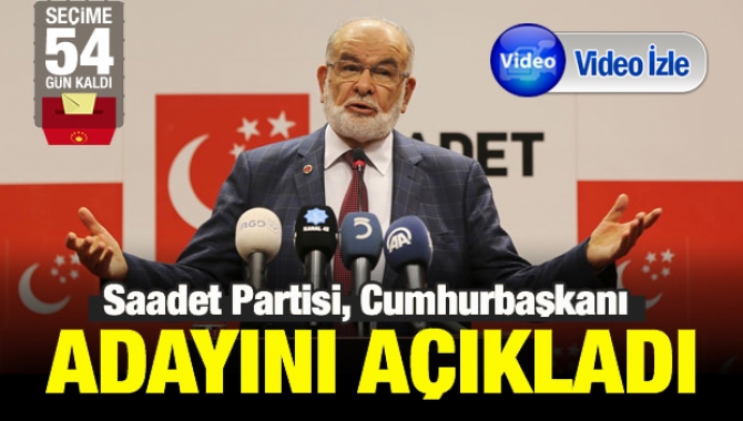 Saadet Partisi (SP) cumhurbaşkanı adayını açıkladı. Saadet Partisi'nin cumhurbaşkanı adayı,