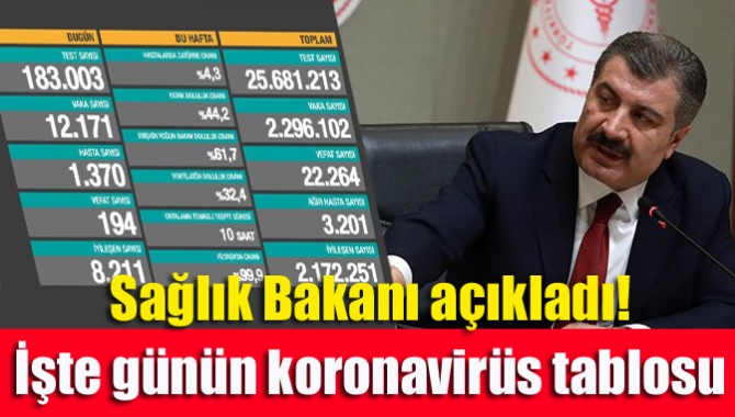 Ülkemizdeki koronavirüs salgınında vefat sayısı düne göre arttı. Açıklanan verilere