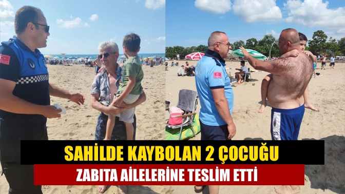 Kocaeli’nin Mavi bayraklı plajlarında Büyükşehir Zabıta Personeli devriye gezerken bir