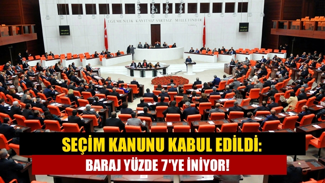 Seçim barajının yüzde 7’ye indirilmesini de içeren seçim kanunu teklifi,