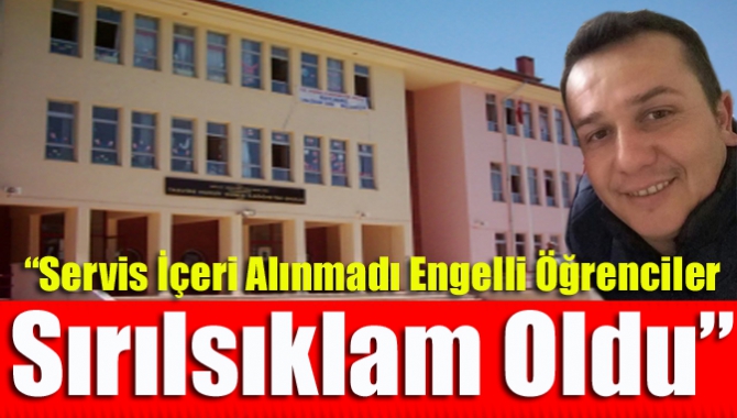 Kandıra bulunan özel eğitim sınıfında eğitim gören öğrencileri taşıyan servisin,
