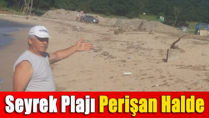 Turizm alanı ilan edilen Kandıra’nın Seyrek Plajı perişan halde.