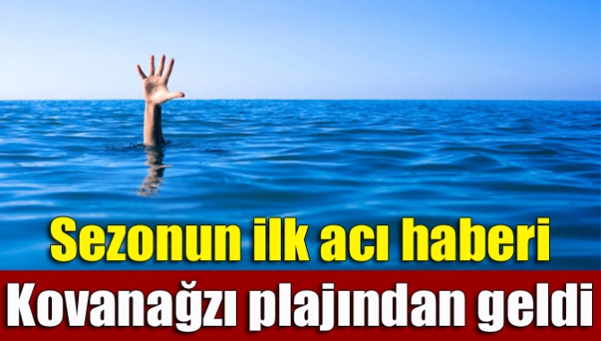 Kefken Kovanağzı plajına gelen bir kişi serinlemek için girdiği denizde