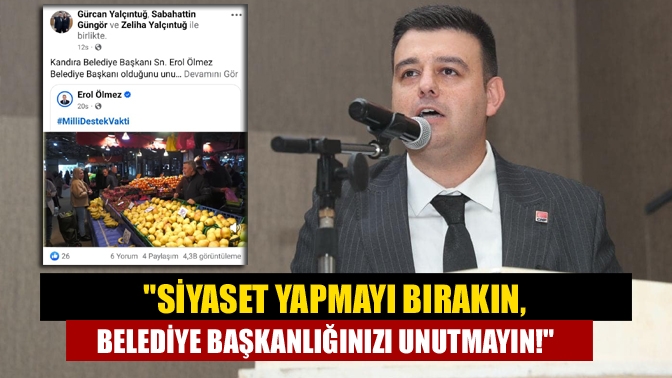 CHP Kandıra İlçe Başkanı Gürcan Yalçıntuğ'dan Erol Ölmez'e Sert Eleştiriler