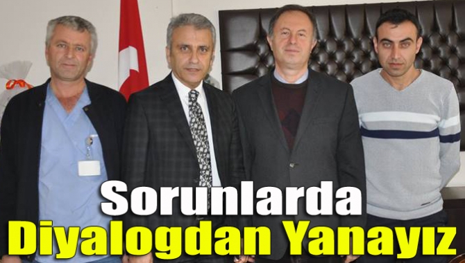 Türk Sağlık Sen Şube Başkanı Ömer Çeker ve Heyeti Kazım