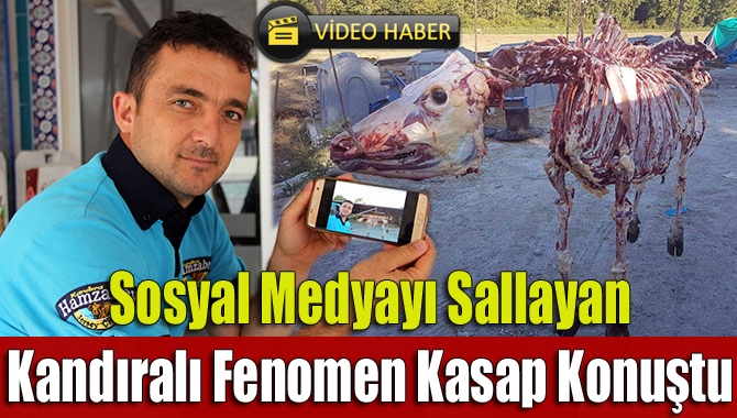 Kandıra'da kestiği kurbanın iskeletini bozmadan etlerini ayıran ve sosyal medyaya