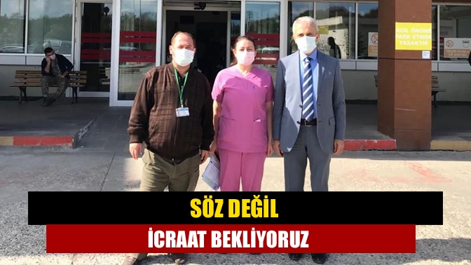 Türk Sağlık-Sen Kocaeli Şubesi Başkanı Ömer Çeker, hastanelere yaptığı 