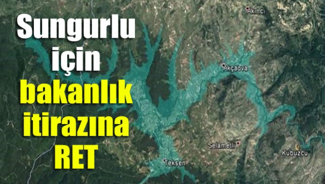 Kandıra Akçaova ve Teksen bölgesinde yapılması planlanan Sungurlu Barajı için