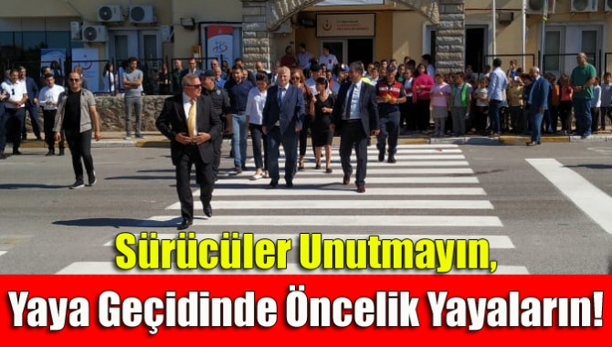 Kandıra’da düzenlenen "Yaya Güvenliği” nöbetinde Kandıra Kaymakamı Mehmet Ünal, yaya