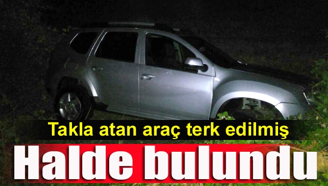 Kandıra-Kefken yolu üzerinde yol kenarındaki ormanlık alanda takla atmış halde