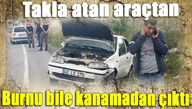 Kandıra İzmit yolunda sürücüsünün direksiyon hakimiyetini kaybetmesi sonucu kontrolden çıkarak