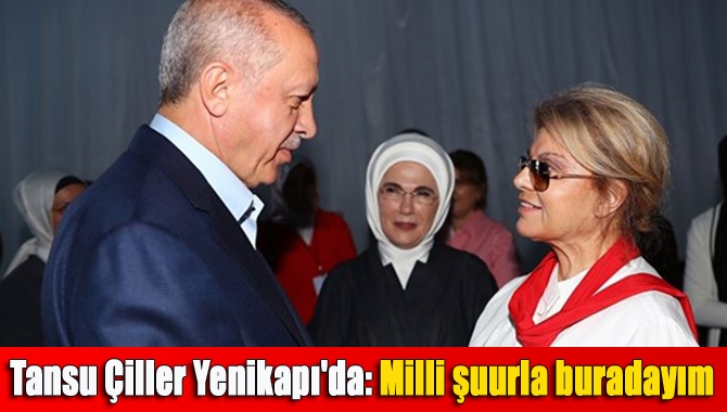 Tansu Çiller, AK Parti'nin Yenikapı mitingine katılmak için alana geldi.