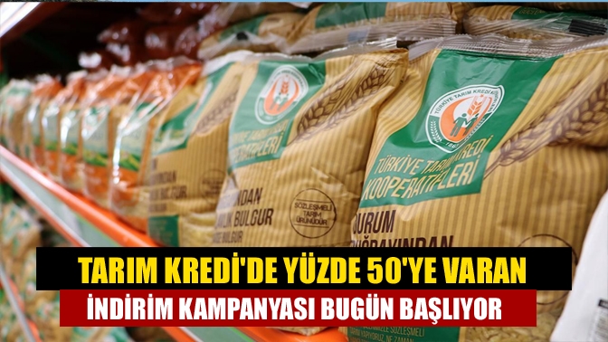 Tarım Kredi Kooperatif marketleri, yüzde 50'ye varan indirime gidiyor. İndirim
