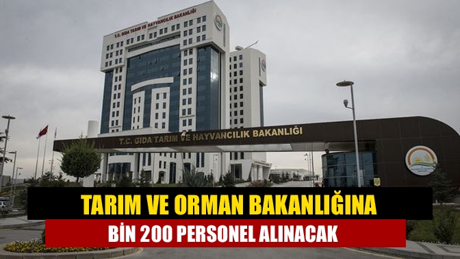 Tarım ve Orman Bakanlığı, taşra teşkilatı birimlerinde görev yapmak üzere