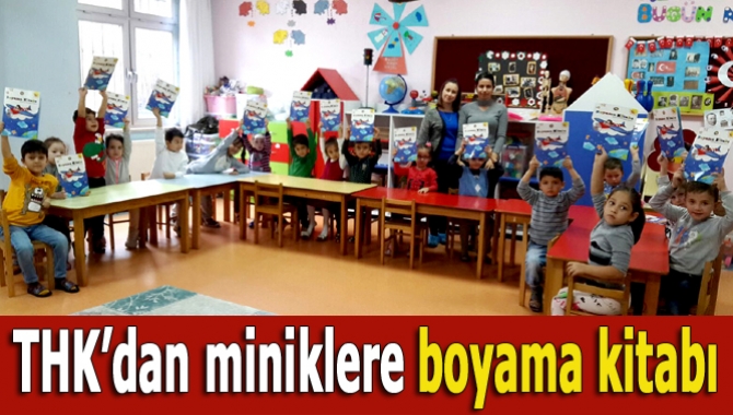 Türk Hava Kurumu Kandıra Şubesi tarafından minik öğrencilere boyama kitabı