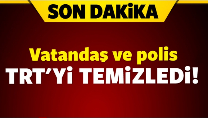 TRT'yi ele geçirmeye kalkışan 1'i rütbeli 5 asker vatandaşlar ve