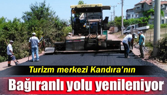 Büyükşehir, Kocaeli’nin Karadeniz kıyısındaki turizm merkezi Kandıra’nın Bağırganlı yolunu sıcak
