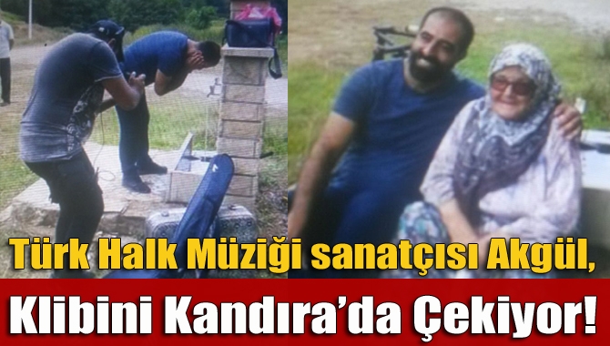 Türk Halk Müziği sanatçısı Yücel Akgül, Teksen Mahallesi’nde klip çekiyor.