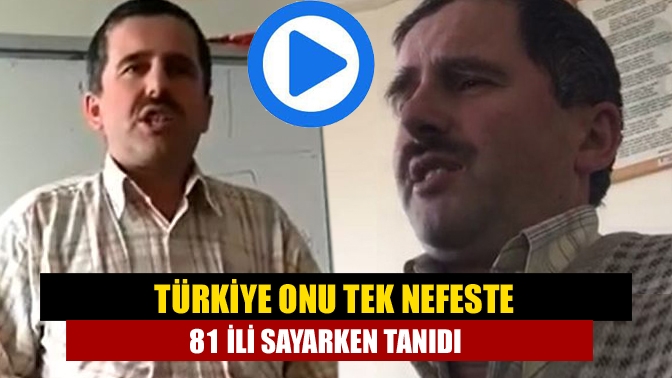 Kandıralı matematik öğretmeni Barış Gökdemir, tek nefeste 81 ili saymasıyla