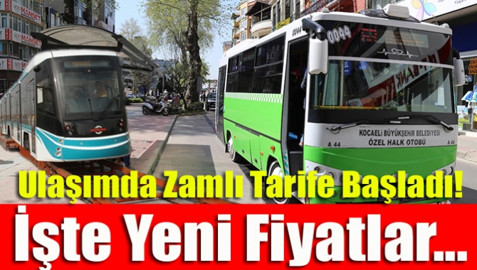 UKOME’nin 5 Eylül’de yapılan toplantısında toplu taşımaya yapılan zam bugün