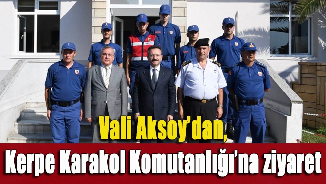 Kocaeli Valisi Hüseyin Aksoy, Kerpe Jandarma Karakol Komutanlığı’nı ziyaret etti.