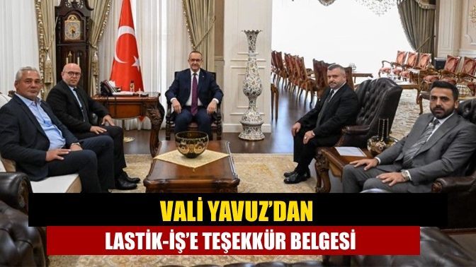 Lastik –İş Sendikası Genel Başkanı Alaaddin Sarı ve beraberindeki yönetim