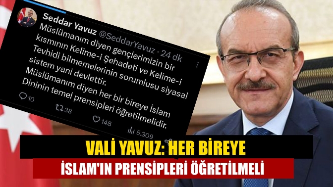 Kocaeli Valisi Seddar Yavuz gençlerin bir kısmının Kelime-i Şehadeti ve