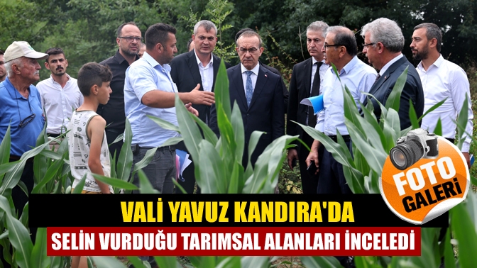 Kocaeli Valisi Seddar Yavuz Kandıra Muhtarlar toplantısının ardından Kandıra'da ekili