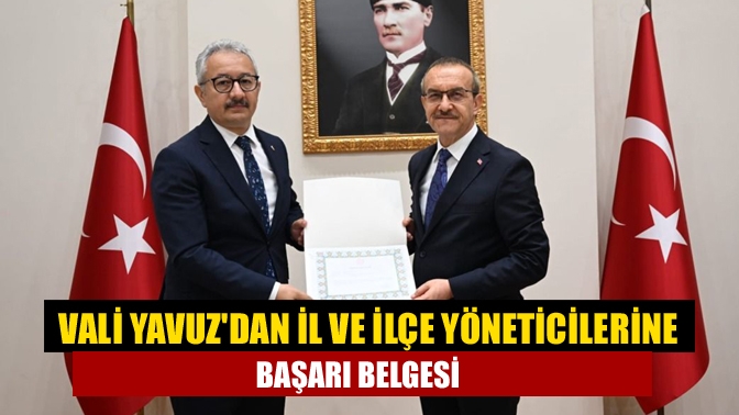Vali Seddar Yavuz tarafından ÖNEM Projesi kapsamında Milli Eğitim il