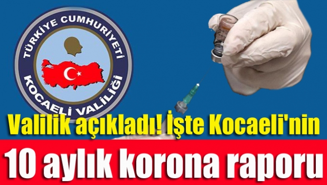 Valilik koronavirüs salgını ile mücadelede kapsamında Kocaeli’de gerçekleştirilen 10 aylık