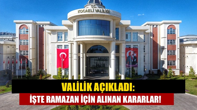 Vali Seddar Yavuz başkanlığında toplanan Kocaeli İl Umumi Hıfzıssıhha Kurulu
