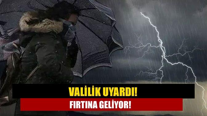 Kocaeli Valiliği Marmara Denizi'nde yarın (salı günü) yaşanacak olan fırtına